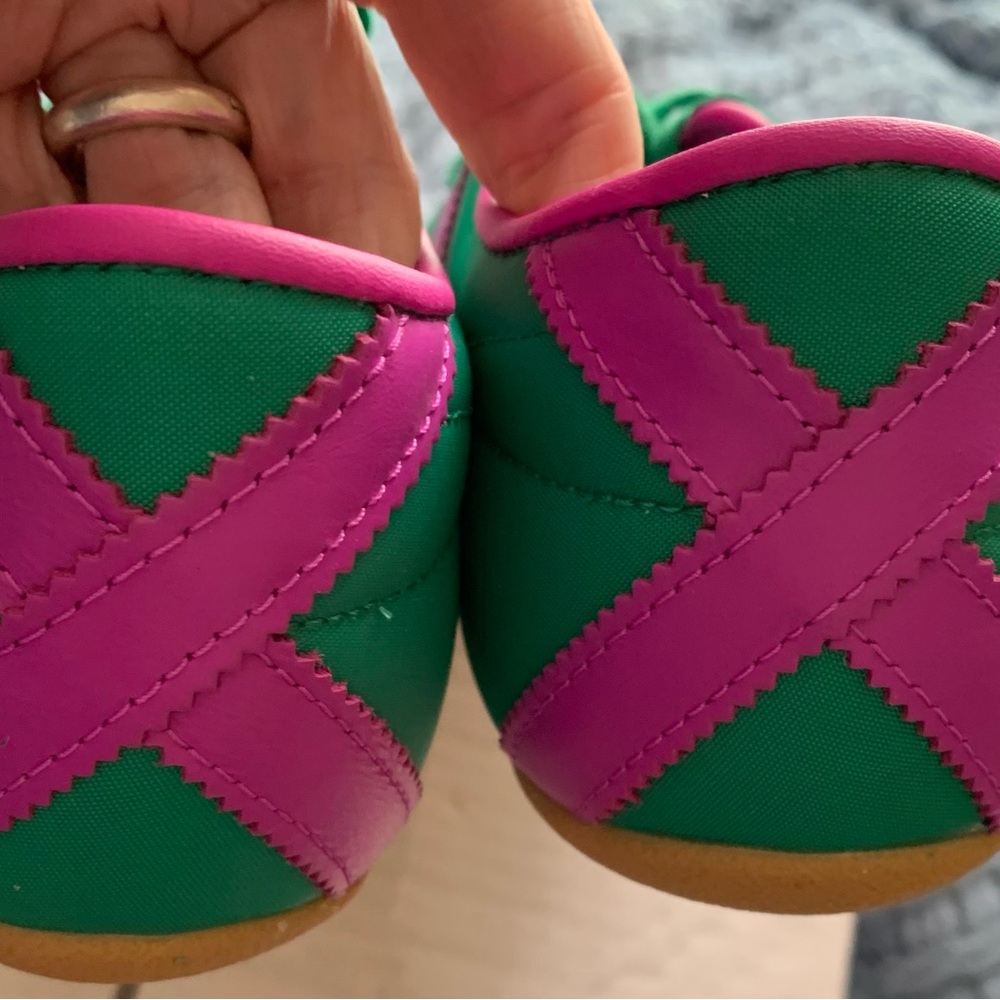 Adidas Women's Green and Pink Tokyo Sneakers - Picture 4 of 5